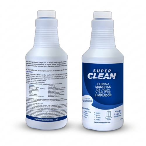 Super Clean LIMPIADOR de Marcas de Salitre, Manchas de Agua, Oxido y Corrosión 946 ml (1 Pieza)